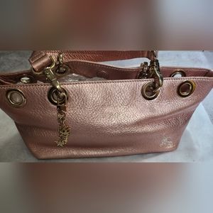 Burberry Blue Label metallic pink leather hand bag Japan exclusive
